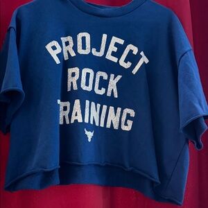 Under Armour Project Rock Blue Crop Top